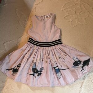 Molo dress with birds size 4